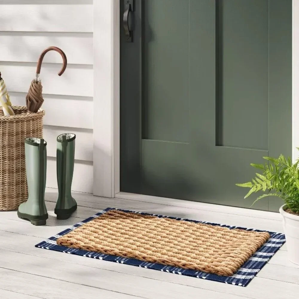 Basket Weave Poly Rope Outdoor Door Mat Natural‎ - Threshold Studio McGee, 2023